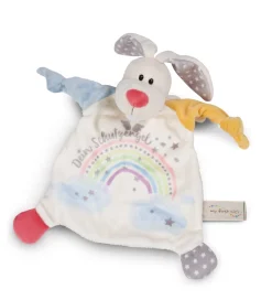 Comforter and rattle ring Guardian-Bunny"Dein Schutzengel" in gift box