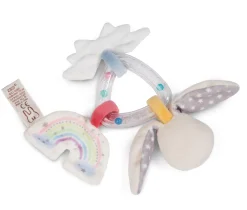 Comforter and rattle ring Guardian-Bunny"Dein Schutzengel" in gift box