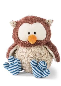 Cuddly toy owl Oscar with turnable head