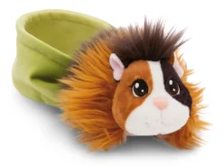 Espresso-caramell soft toy guinea pig in basket