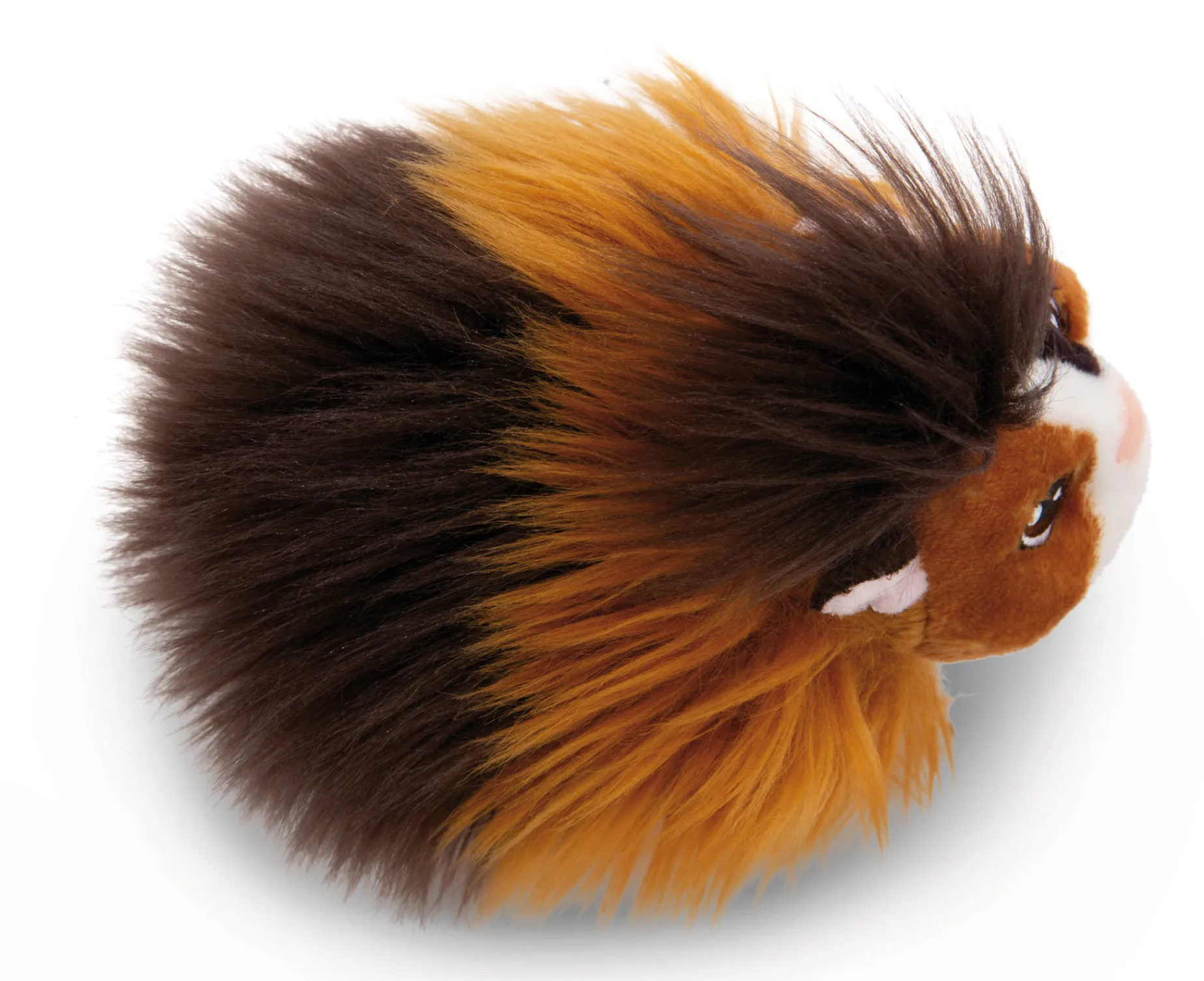 Espresso-caramell soft toy guinea pig in basket