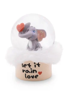 Glitter Globe Love Elephant dark grey