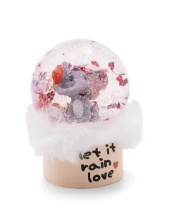 Glitter Globe Love Elephant dark grey