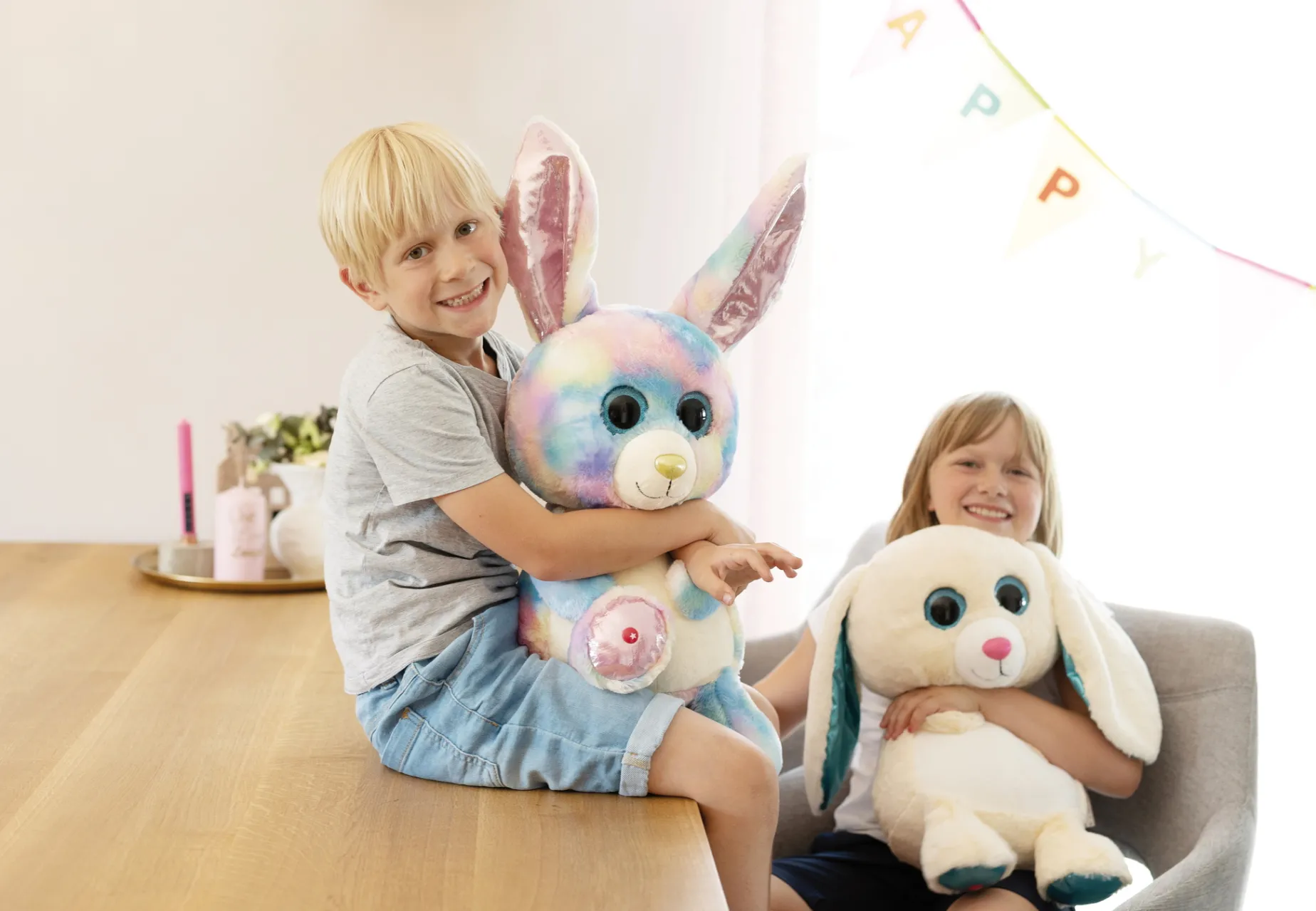 GLUBSCHIS Cuddly toy Bunny Rainbow Candy 45cm