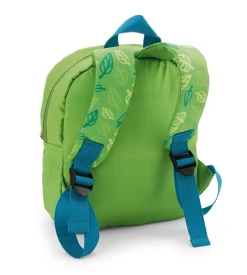 Green Backpack with soft toy lion