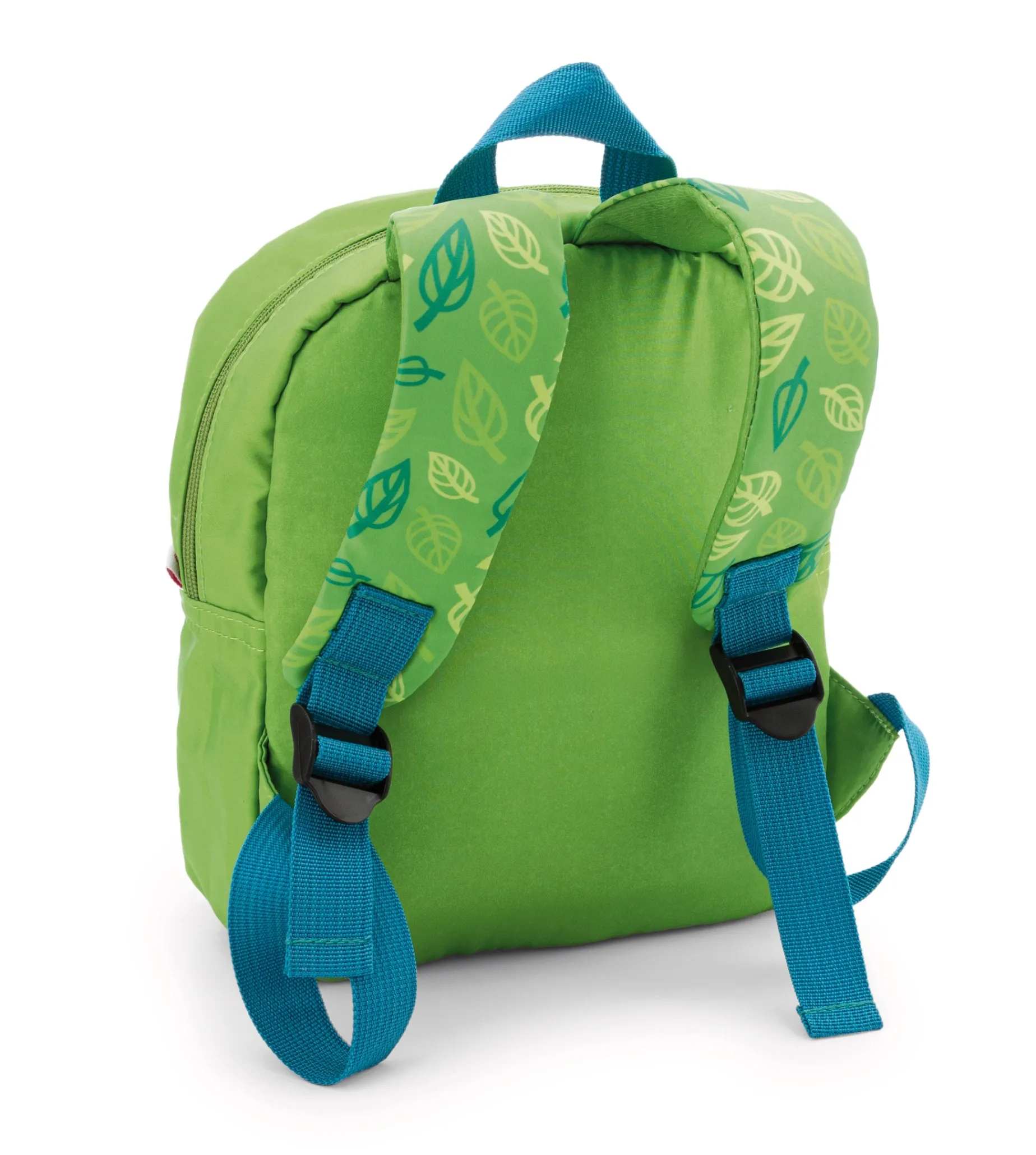 Green Backpack with soft toy rabbit