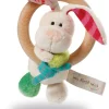 Griffin bunny Tilli with wooden ring and bell