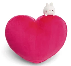 Heart shaped Cushion MOLANG with soft toy MOLANG