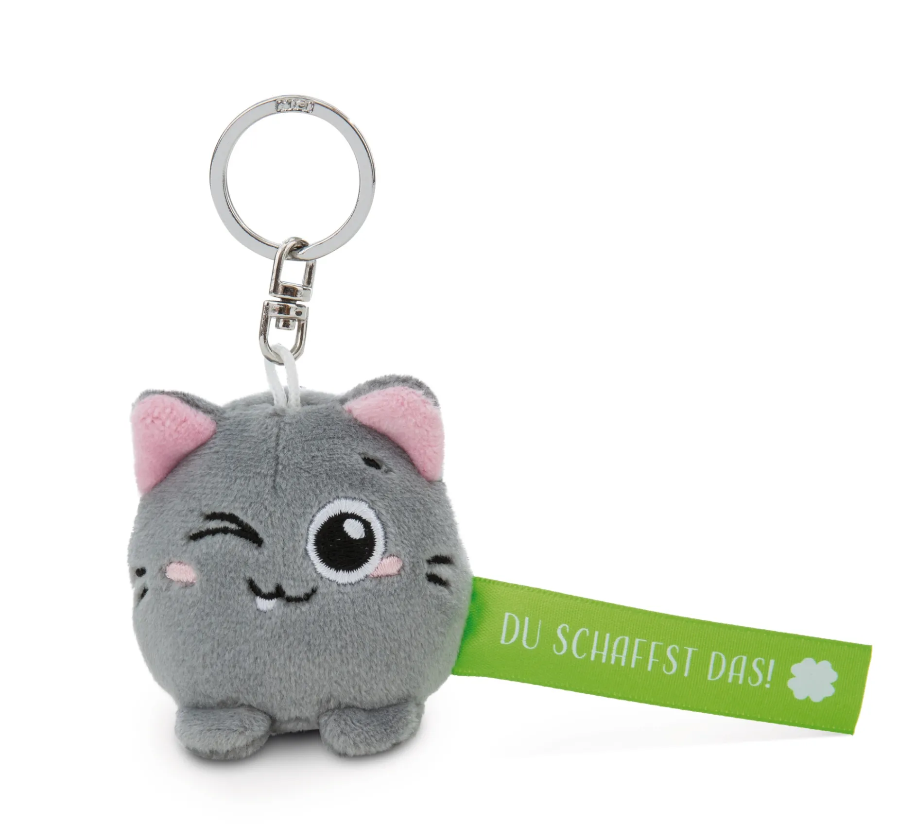 Keyholder Green cat "Du schaffst das!"