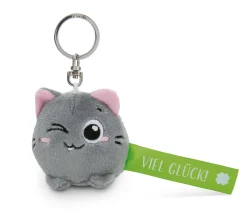 Keyholder Green cat "Viel Glück!"