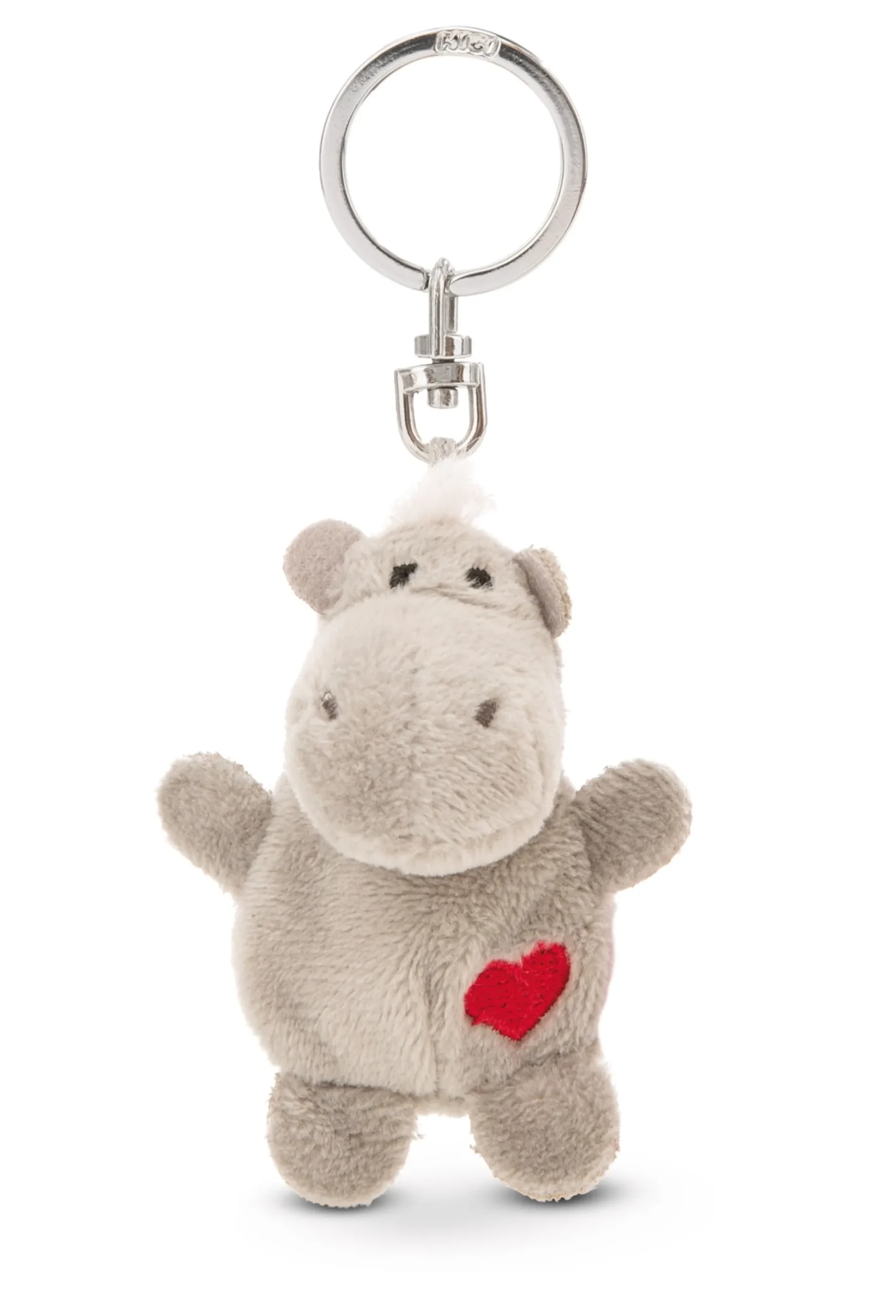 Keyholder Grey hippo with heart