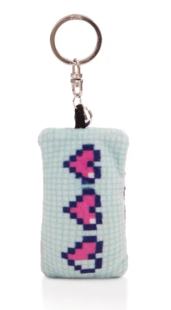 Keyholder mini plush cushion "Next level" w. bell