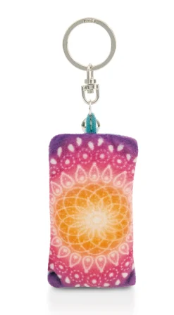 Keyholder mini plush cushion "Namasté" w. bell