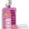Keyholder mini plush cushion "Mama rockt!" w. bell
