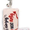 Keyholder mini plush cushion "Sei einzig nicht artig" w. bell