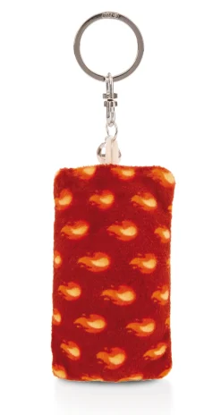 Keyholder mini plush cushion "Sei einzig nicht artig" w. bell