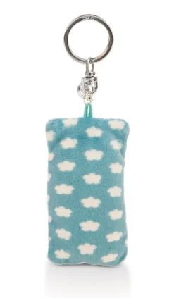 Keyholder mini plush cushion "Schutzengel" w. bell