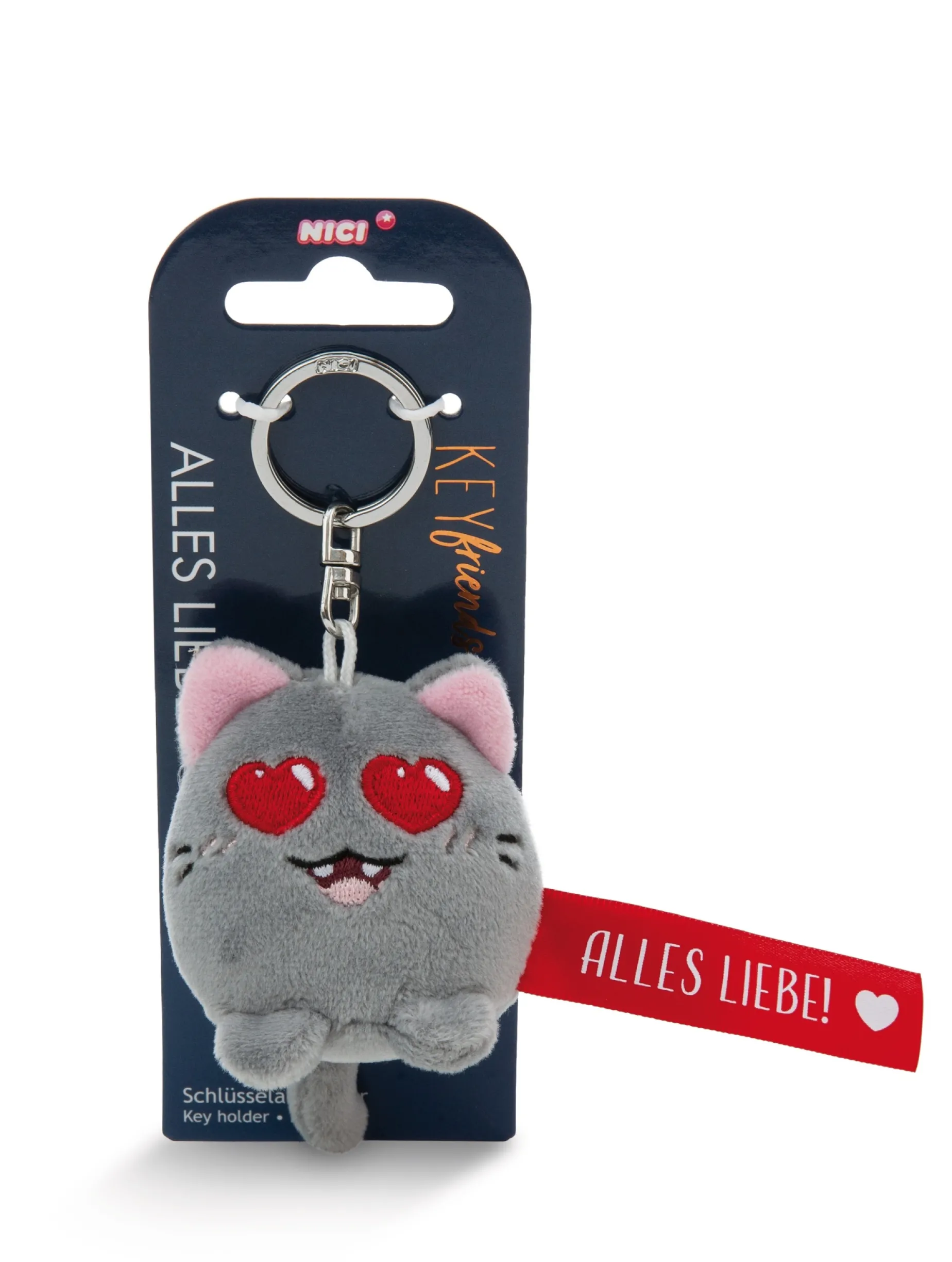 Keyholder Red cat "Alles Liebe!"