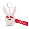 Keyholder Red rabbit "Ich herz dich!"