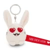 Keyholder Red rabbit "Hab dich lieb!"