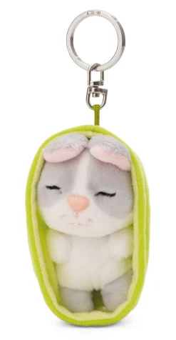 Keyholder Sleeping Pets Grey Bunny NICI GREEN