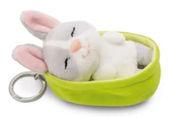 Keyholder Sleeping Pets Grey Bunny NICI GREEN