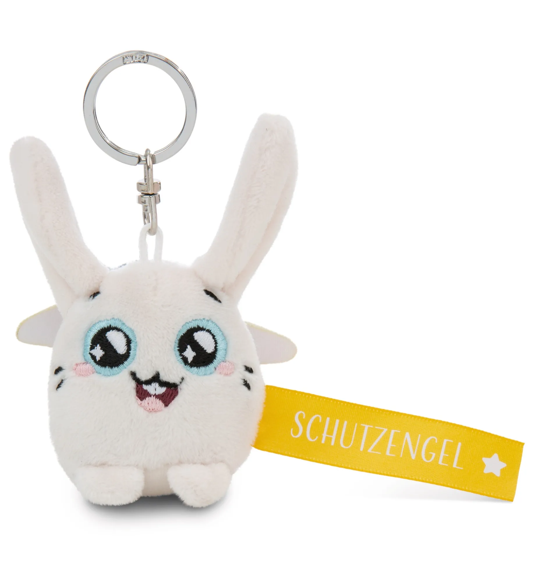 Keyholder Yellow rabbit "Schutzengel!"