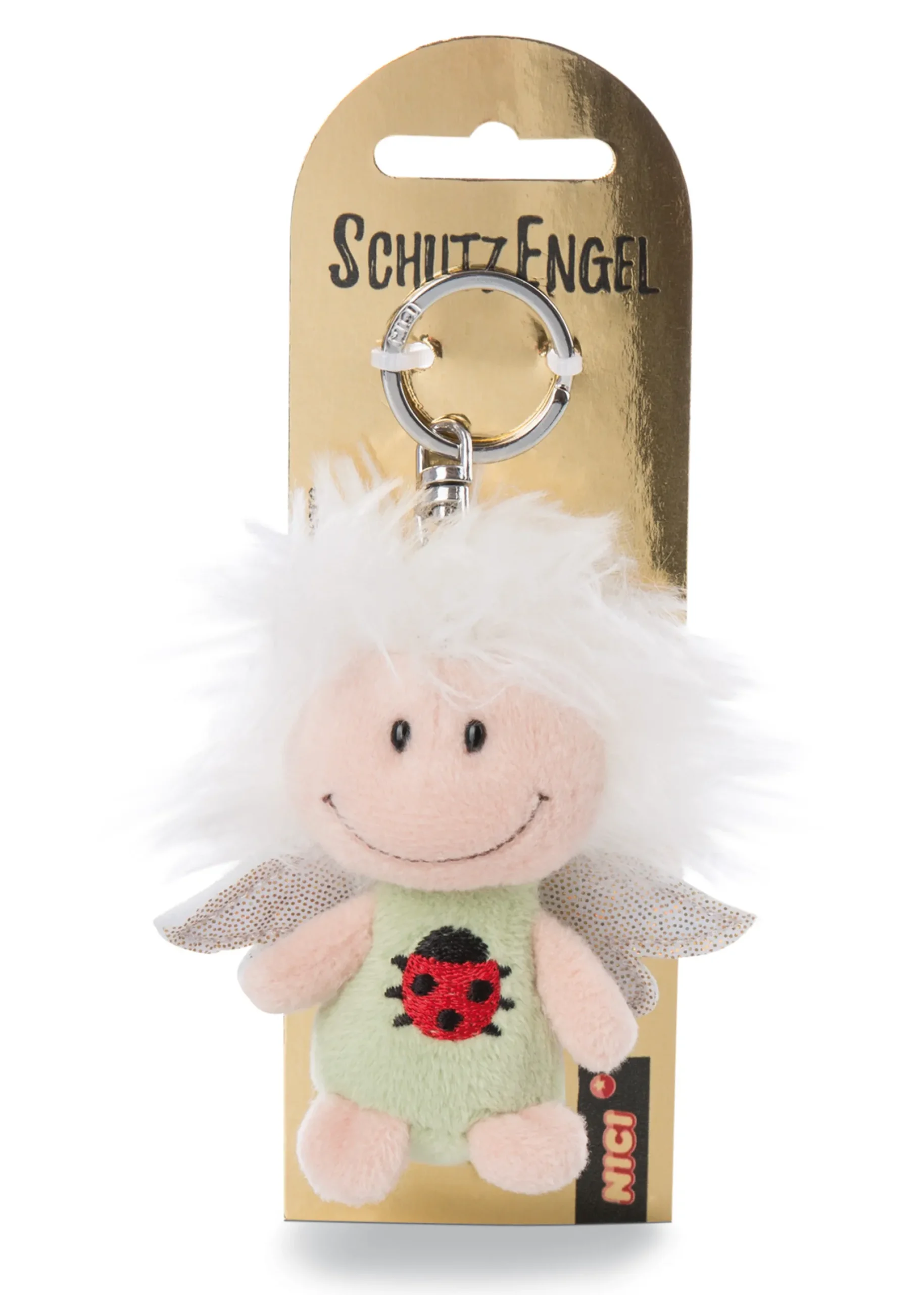 Keyring guardian angel with symbol ladybird