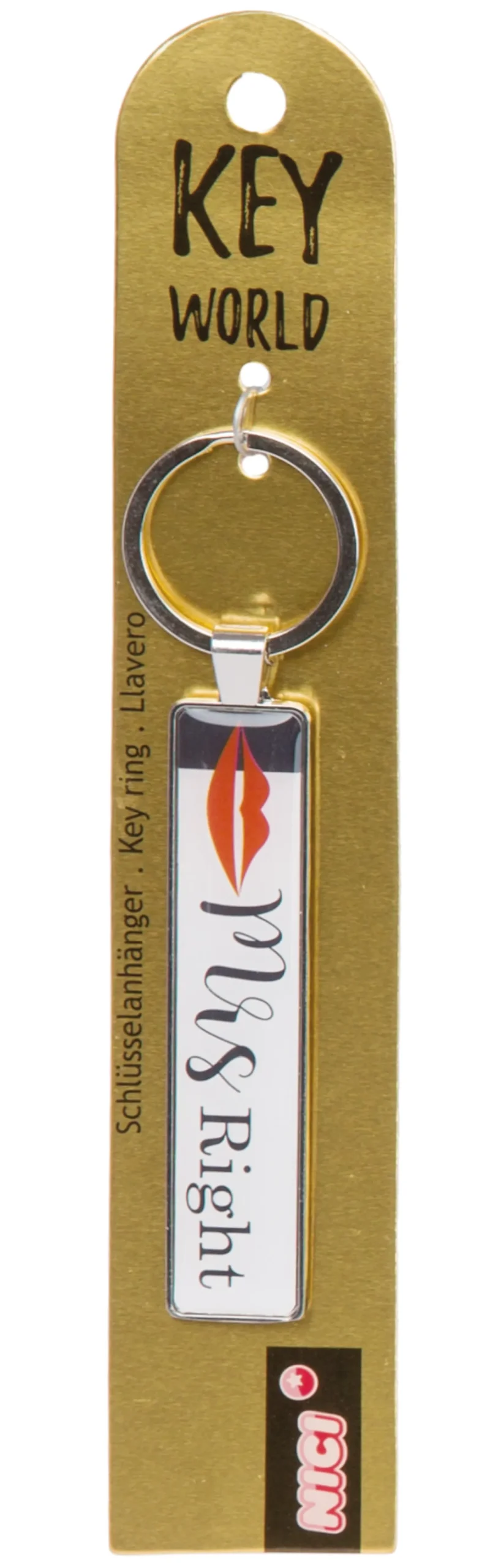 Keyring Key World 'Mrs. Right'