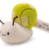 Kuscheltier Grüne Schnecke m. Botschaft "Have a slow day"