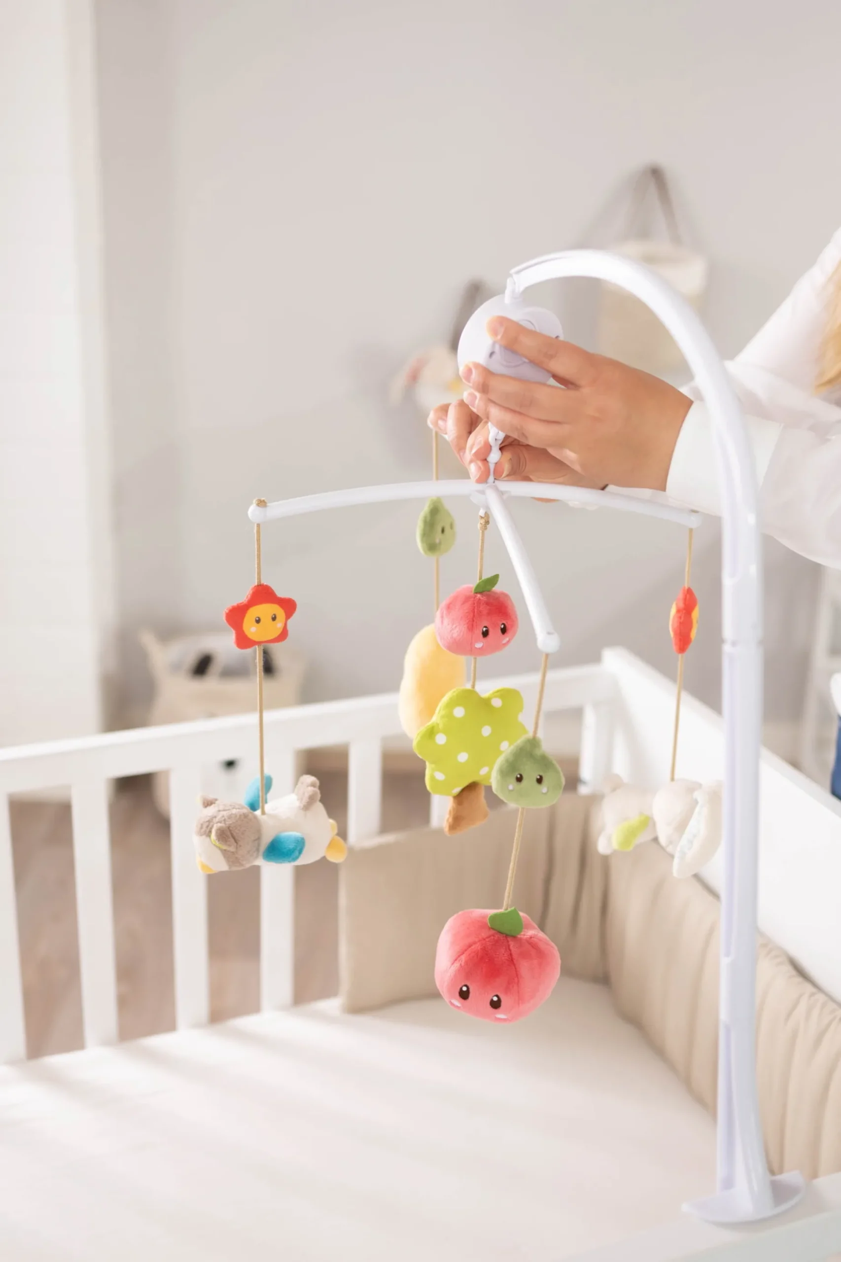 Musical Mobile Rabbit and Owl in gift box