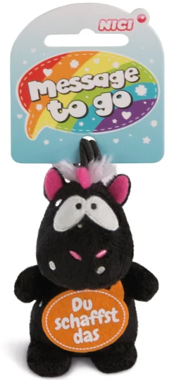 Pendant unicorn Carbon Flash "Du schaffst das"