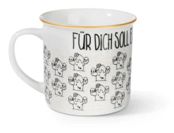 Porcelain mug metallic 'Für dich soll es Konfetti regnen'