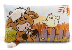 Rectangular Cushion Highland Cattle McMooray & Chick Eggwina GREEN