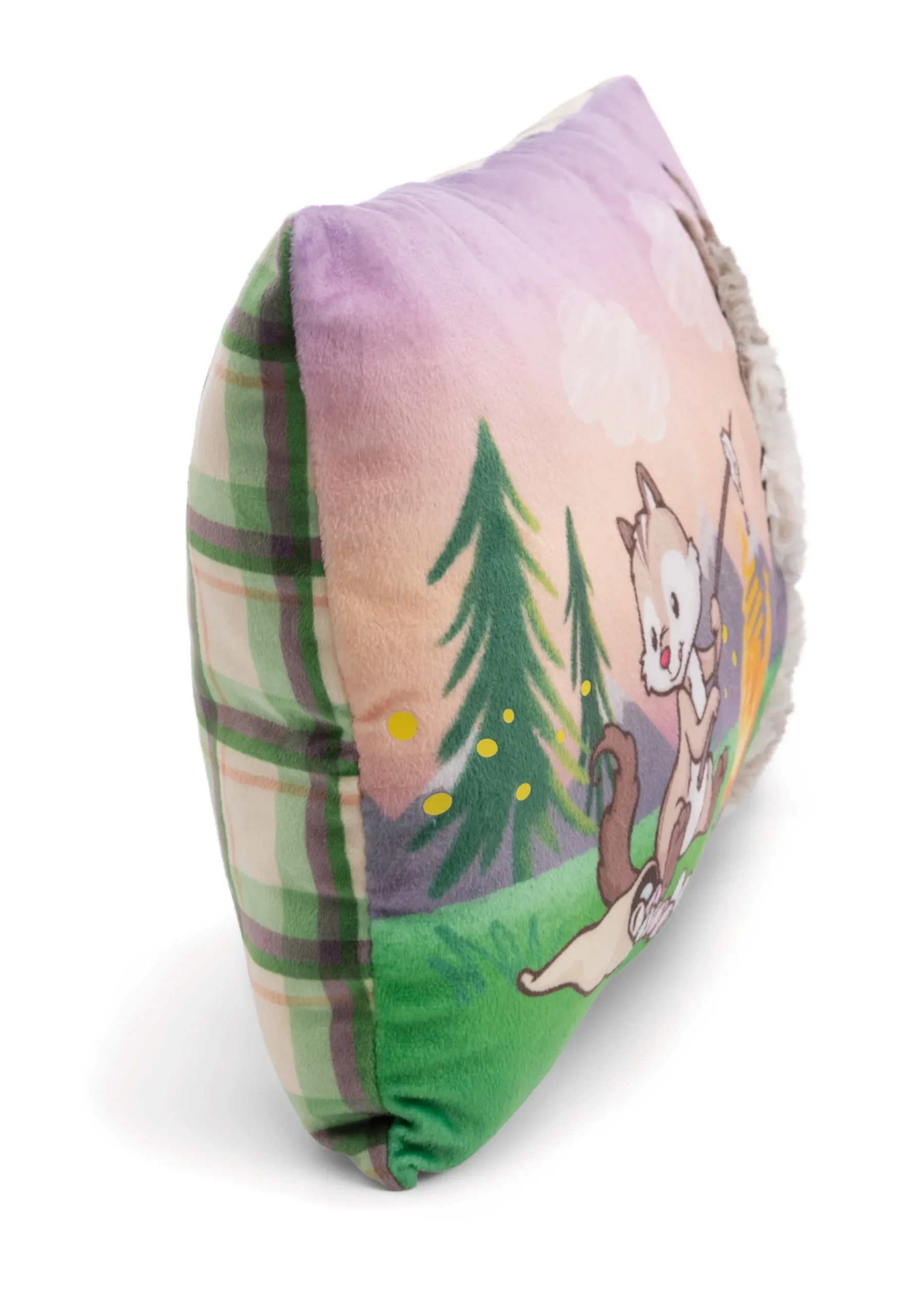 Rectangular Cushion Wolf Winny & Chipmunk Jojo NICI GREEN