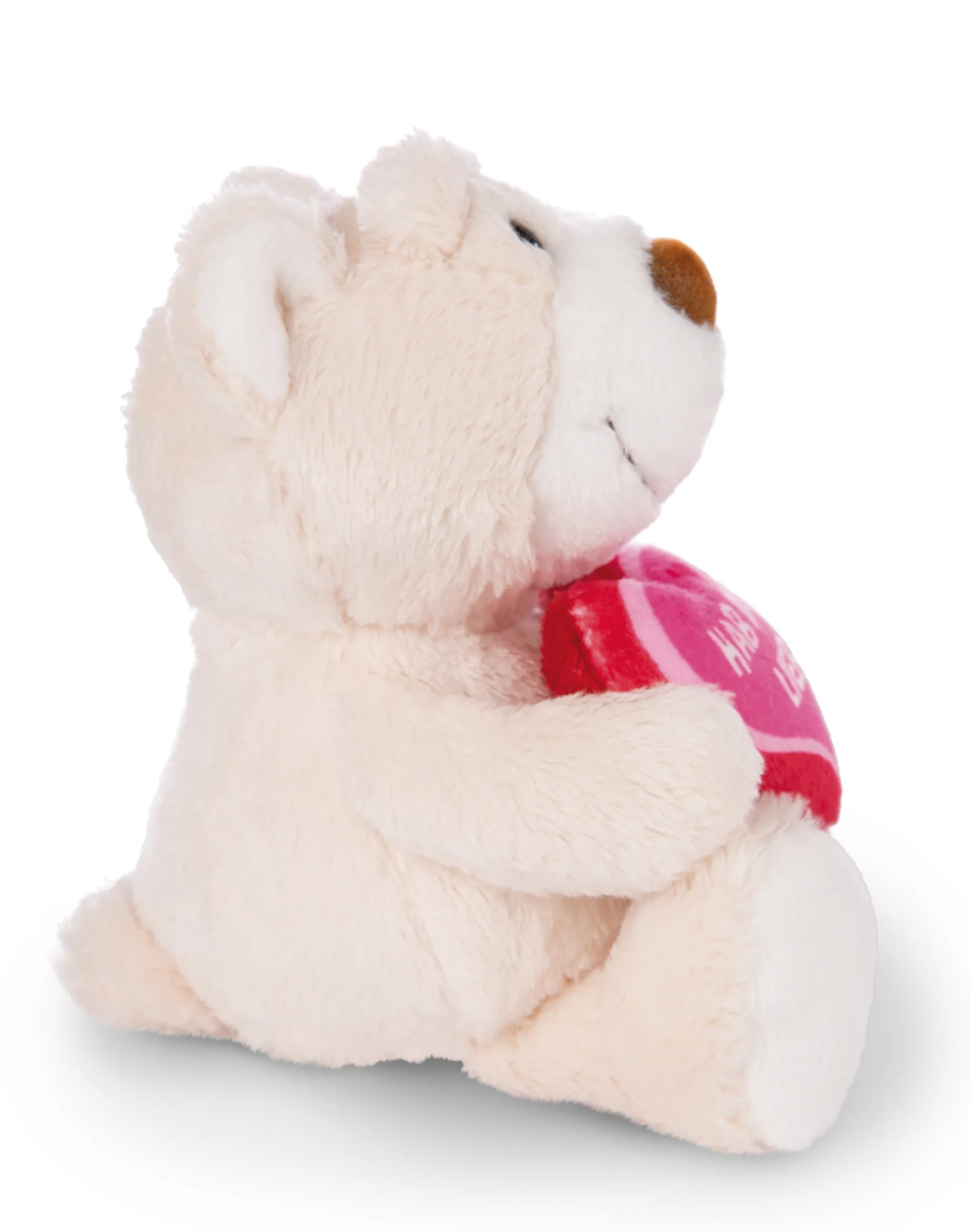 Soft Toy Bear "Hab dich lieb" cream