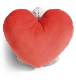 Soft Toy Cat lying on heart NICI GREEN