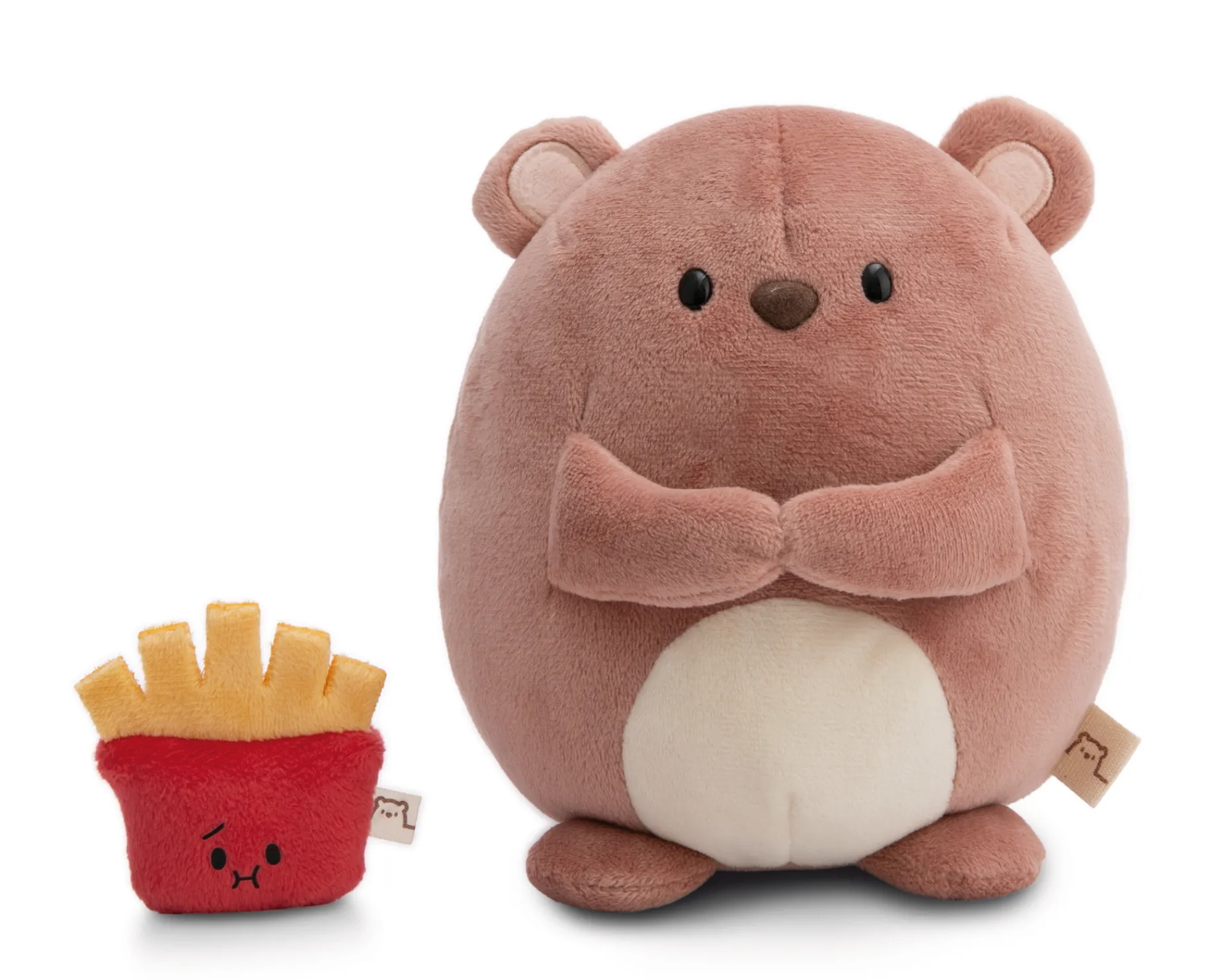 Soft toy mymochi Bear Nomo 27cm with french fries