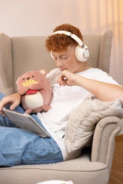 Soft toy mymochi Bear Nomo 27cm with french fries