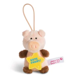 Soft Toy Pig "Gute Fahrt" with loop