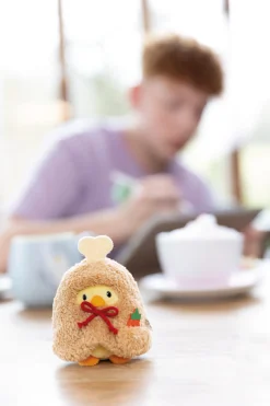 Soft Toy Set Chick Tschieps with chili-sauce and chicken leg costume in gift box