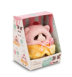 Soft Toy Set Cow Moona with milk-shake and soft ice cream costume in gift box