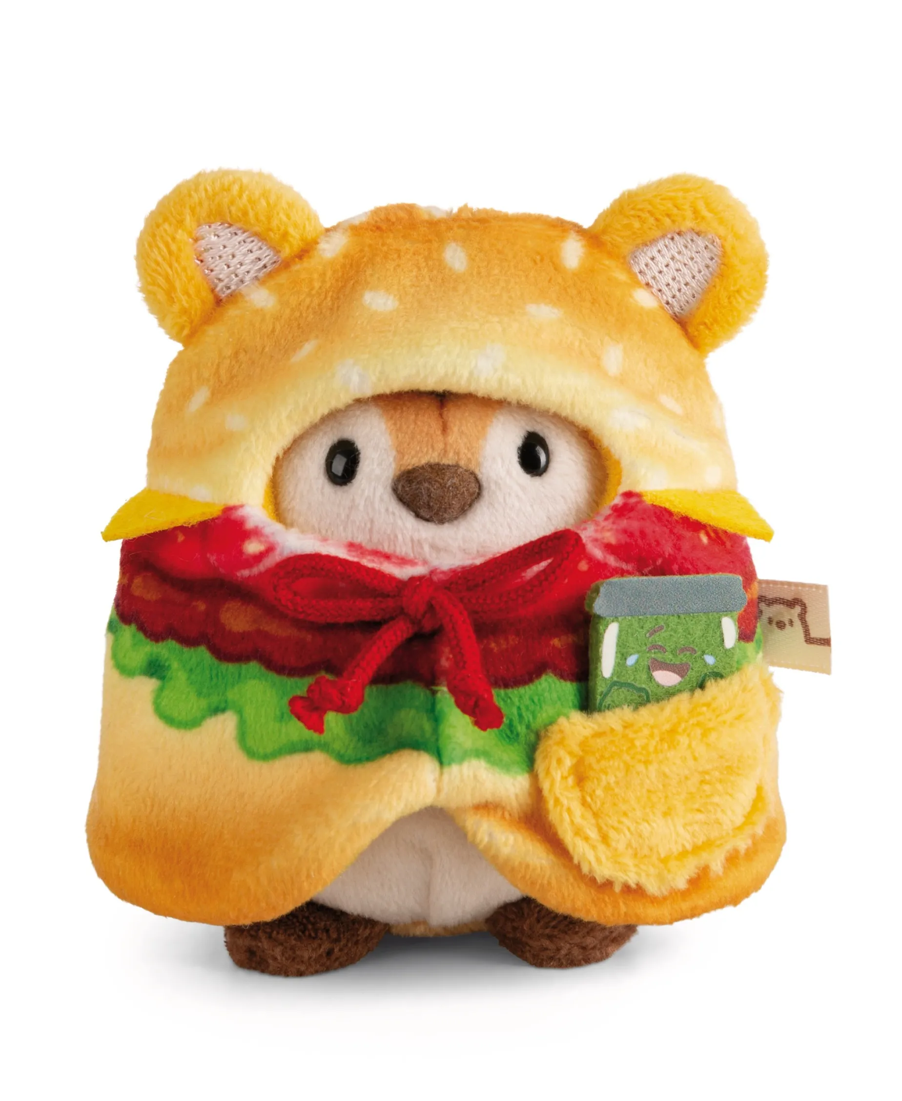 Soft Toy Set Tiger Tiggy with pickle jar and hamburger costume in gift box