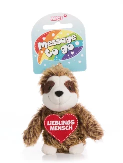 Soft Toy Sloth "Lieblingsmensch" with loop