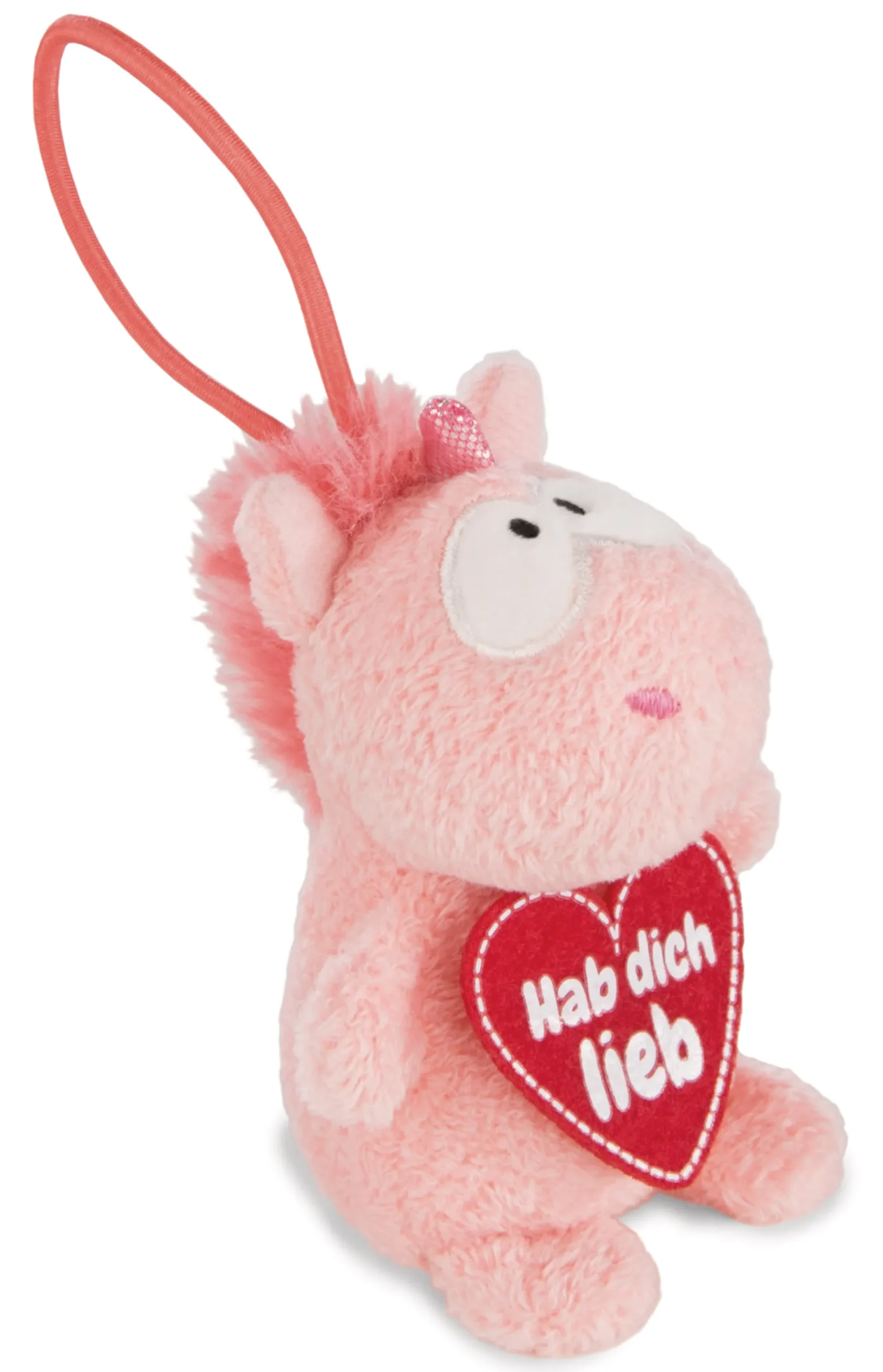 Soft Toy Unicorn Merry Heart Hab dich lieb with loop