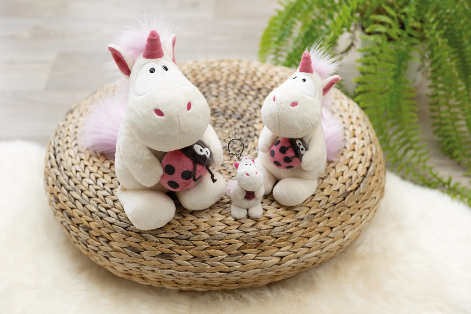 Soft toy Unicorn Theodor with ladybird NICI GREEN