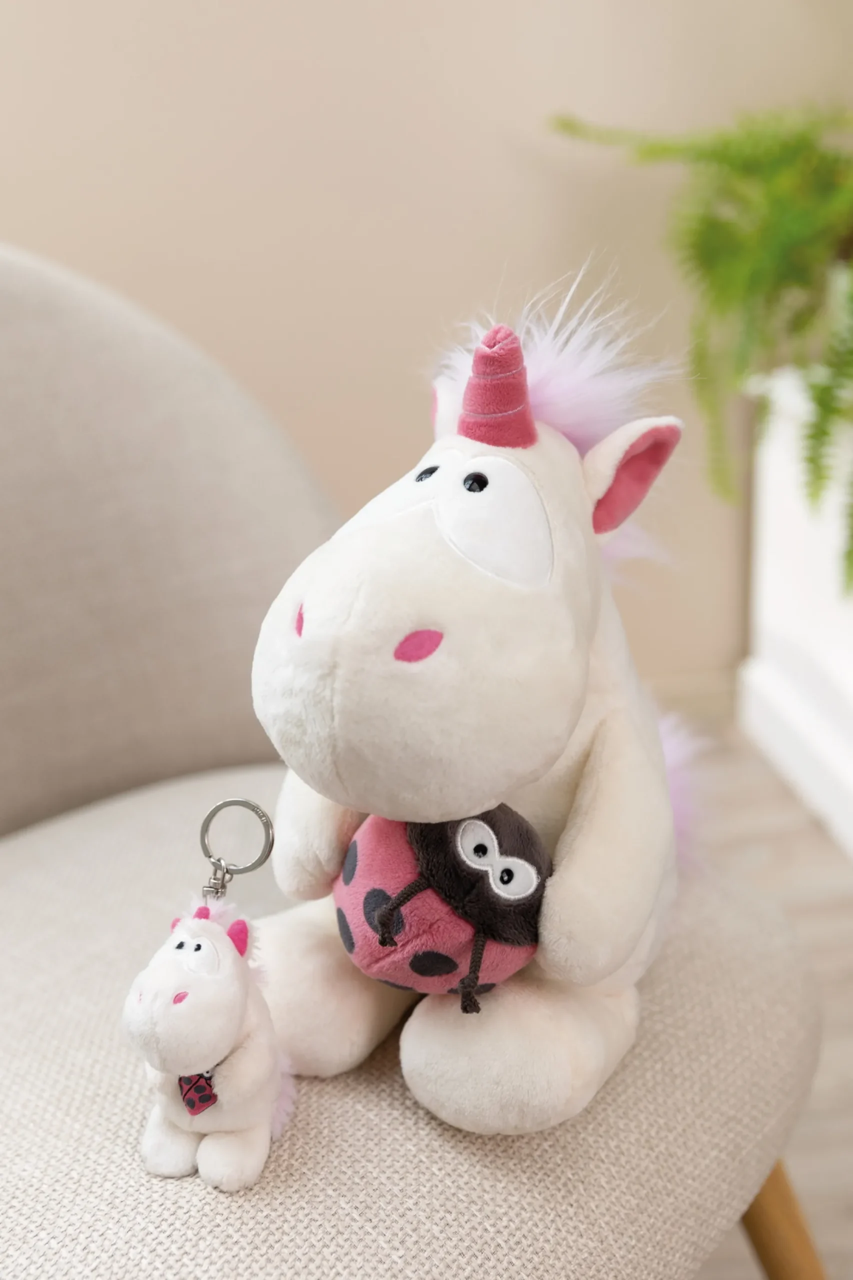 Soft toy Unicorn Theodor with ladybird NICI GREEN