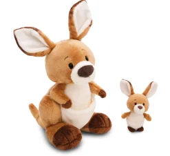 Standing Soft Toy Kangaroo Kelly w/ kid NICI GREEN