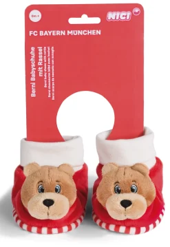 Baby Booties with rattle FC BAYERN Bear Berni