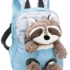 Backpack with soft toy Raccoon